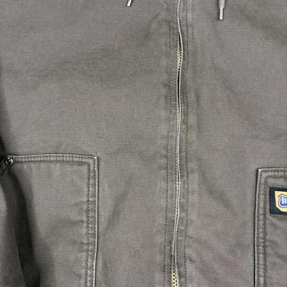 Big Smith Jacket Men’s 3XL Brown Duck Canvas Hooded Work Coat Heavy Lined - Picture 3 of 15